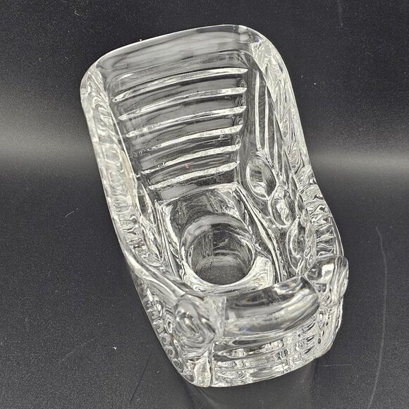 Princess House Crystal Santa Sleigh Candleholder 3" Christmas sled 24% Lead glas - Picture 9 of 12